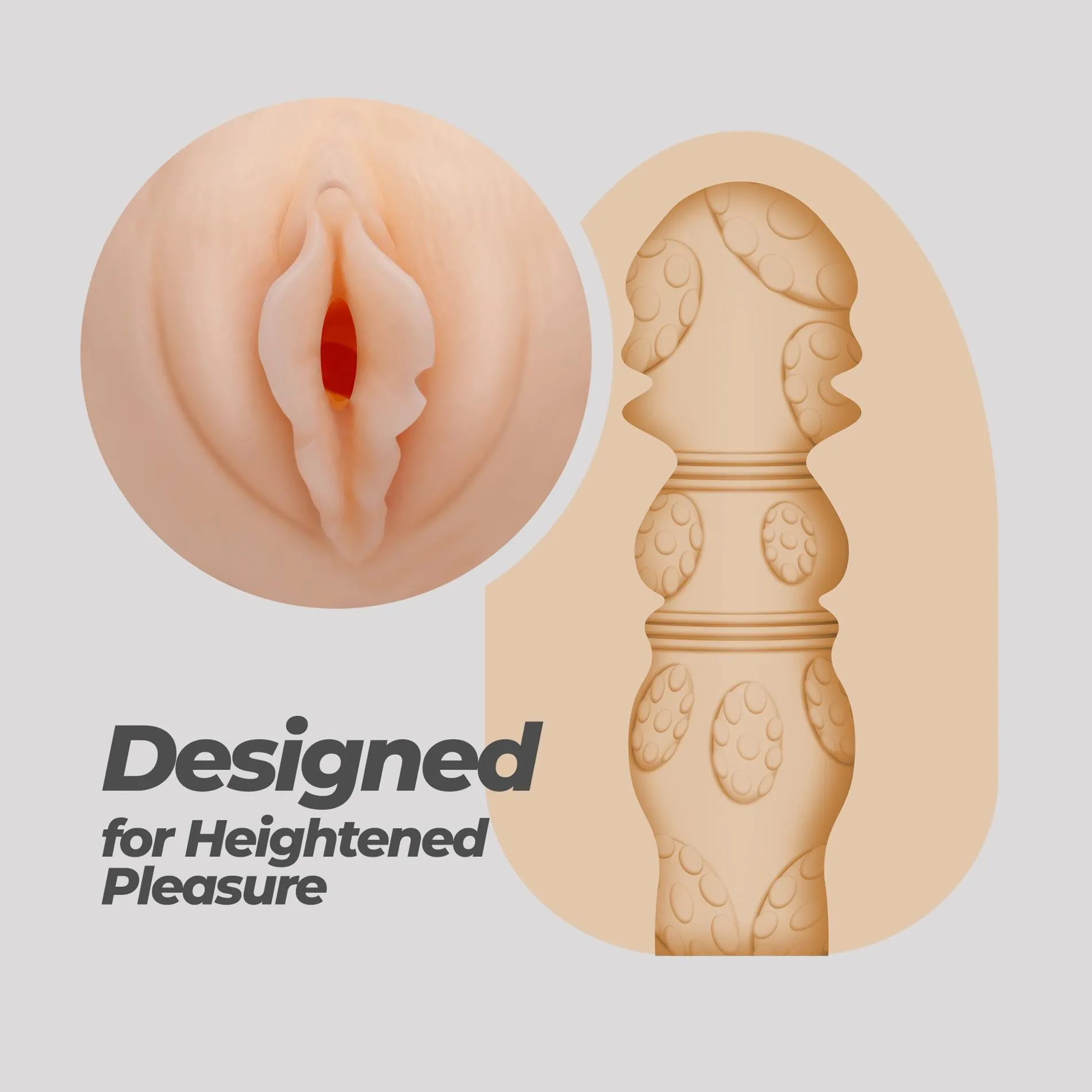 Crushious Ezy Egg The Lover - Masturbator jajko, W kolorze cielistym, 8.7 cm