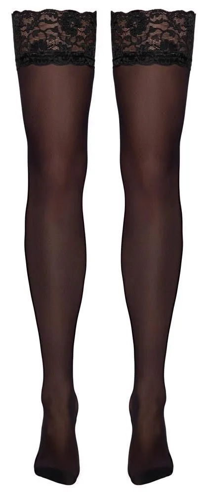 Чулки Cottelli Legwear Anclipsen, L (черный)