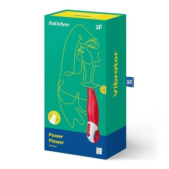 Вібратор Satisfyer Power Flower, 18,8 см (червоний)