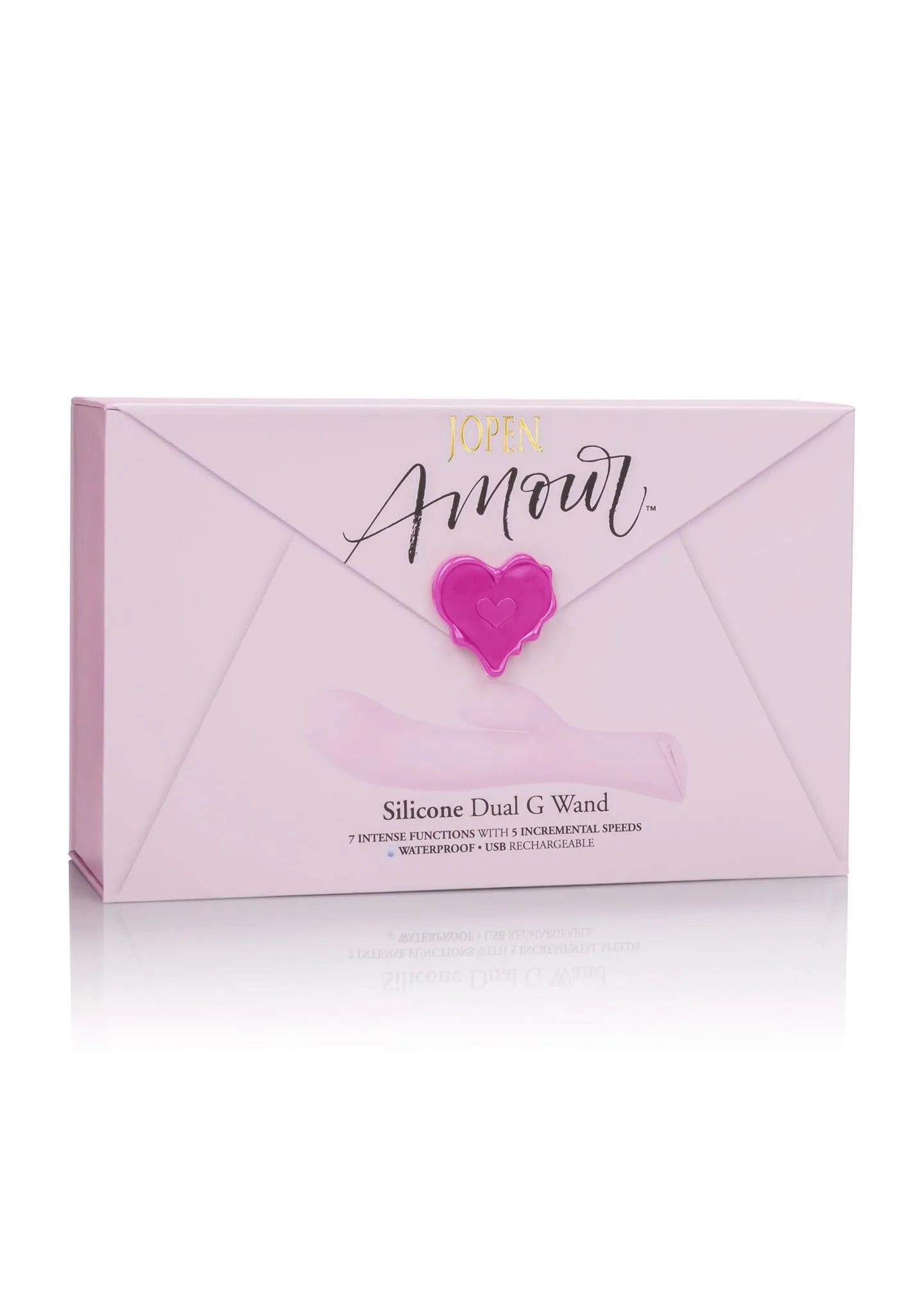 Вібратор-кролик Jopen Amour Silicone Dual G Wand, 12.7 см (рожевий)