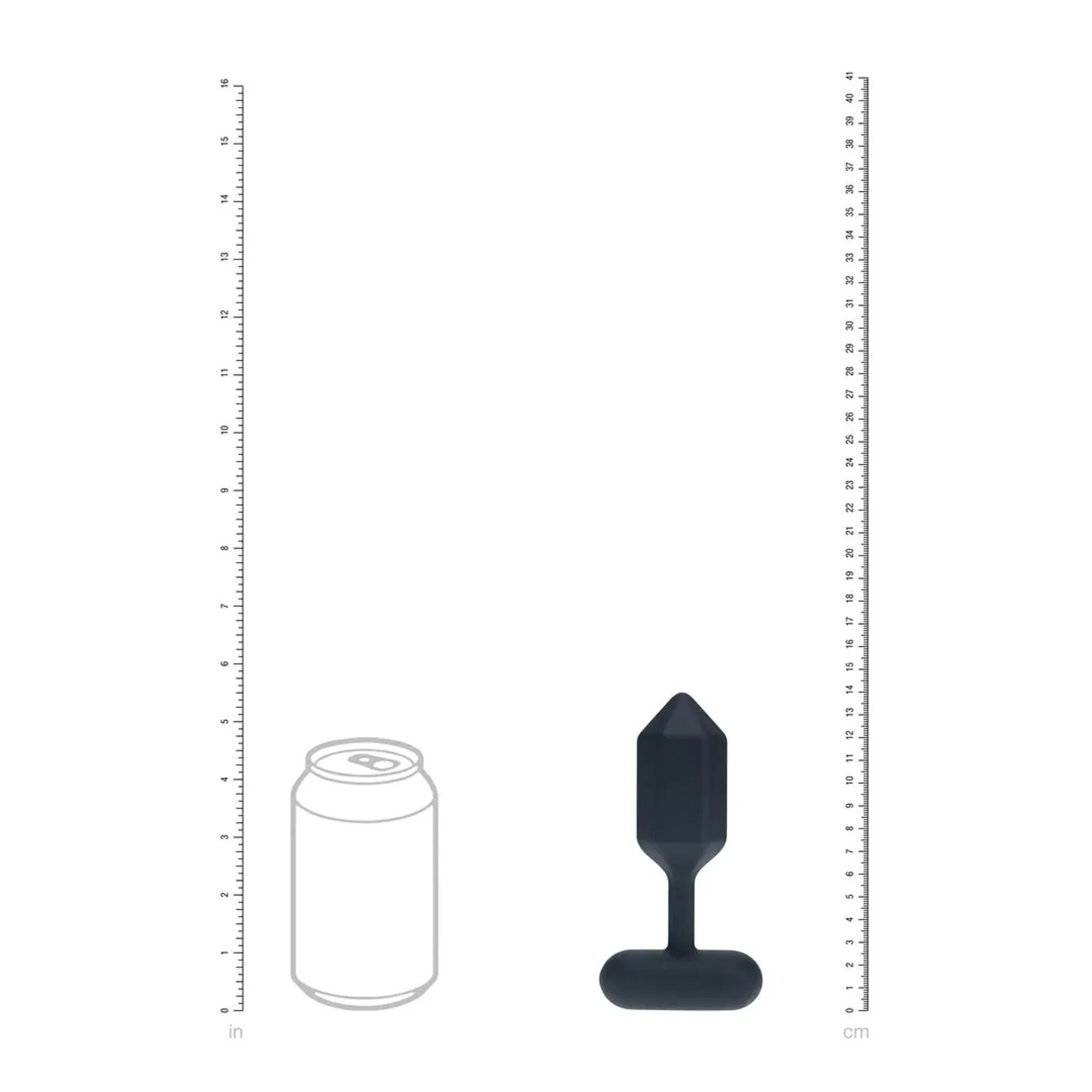 Анальна пробка Levelz Hexagonal Anal Plug L, 13.9 см (чорний)