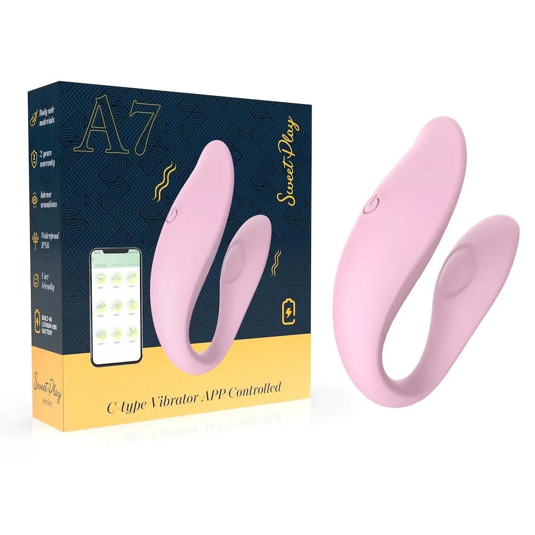 EROSPACE Sweet Play A7 - Wibrator dla par, Różowy, 9, 8 cm