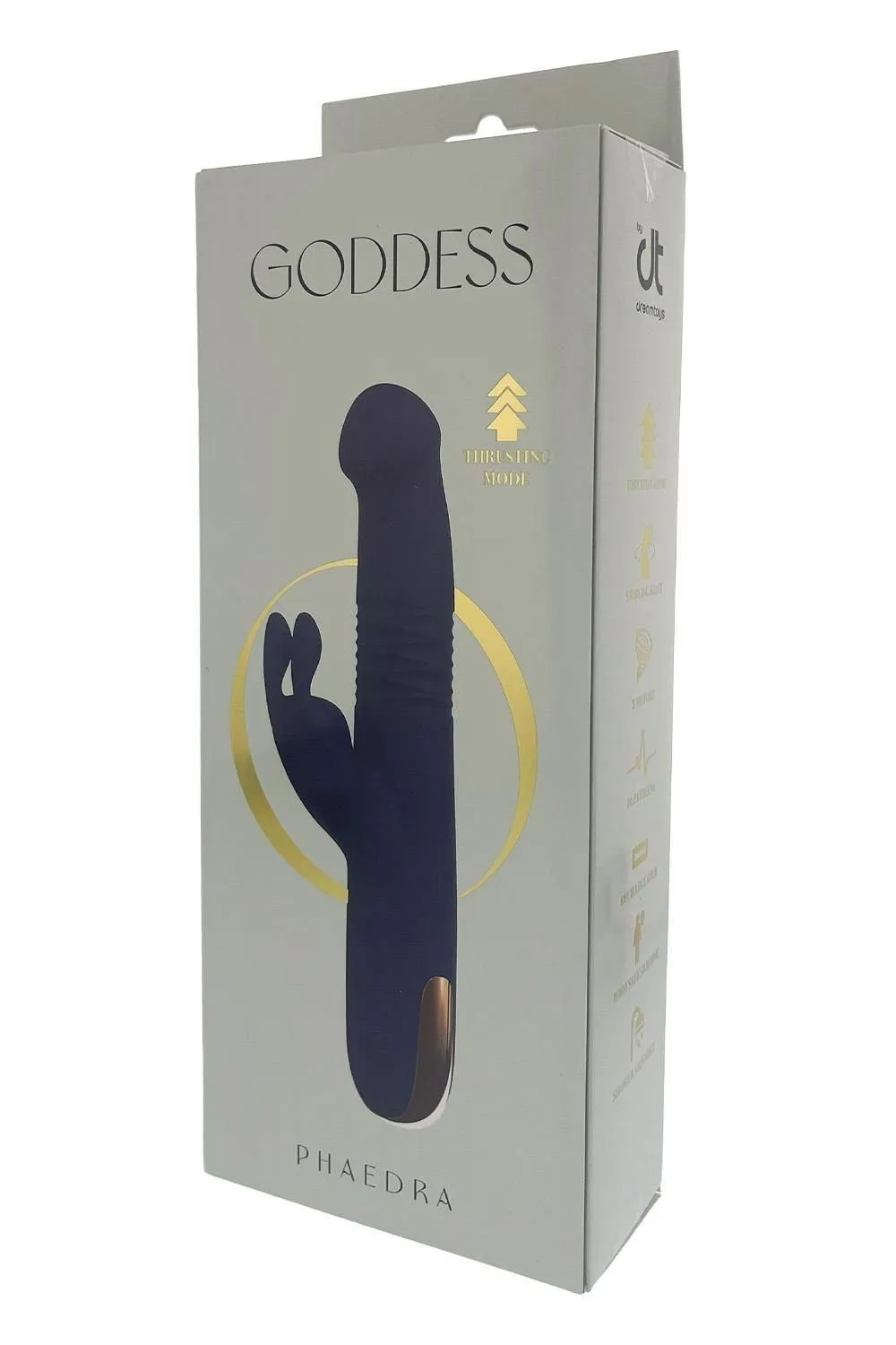 Dreamtoys Goddess Phaedra - Wibrator królik, Niebieski, 22.4 cm
