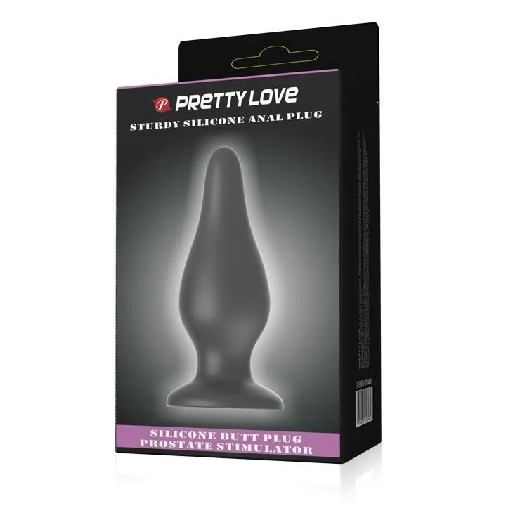 Анальна пробка Pretty Love Sturdy Silicone Anal Plug 15,4 см (чорний)