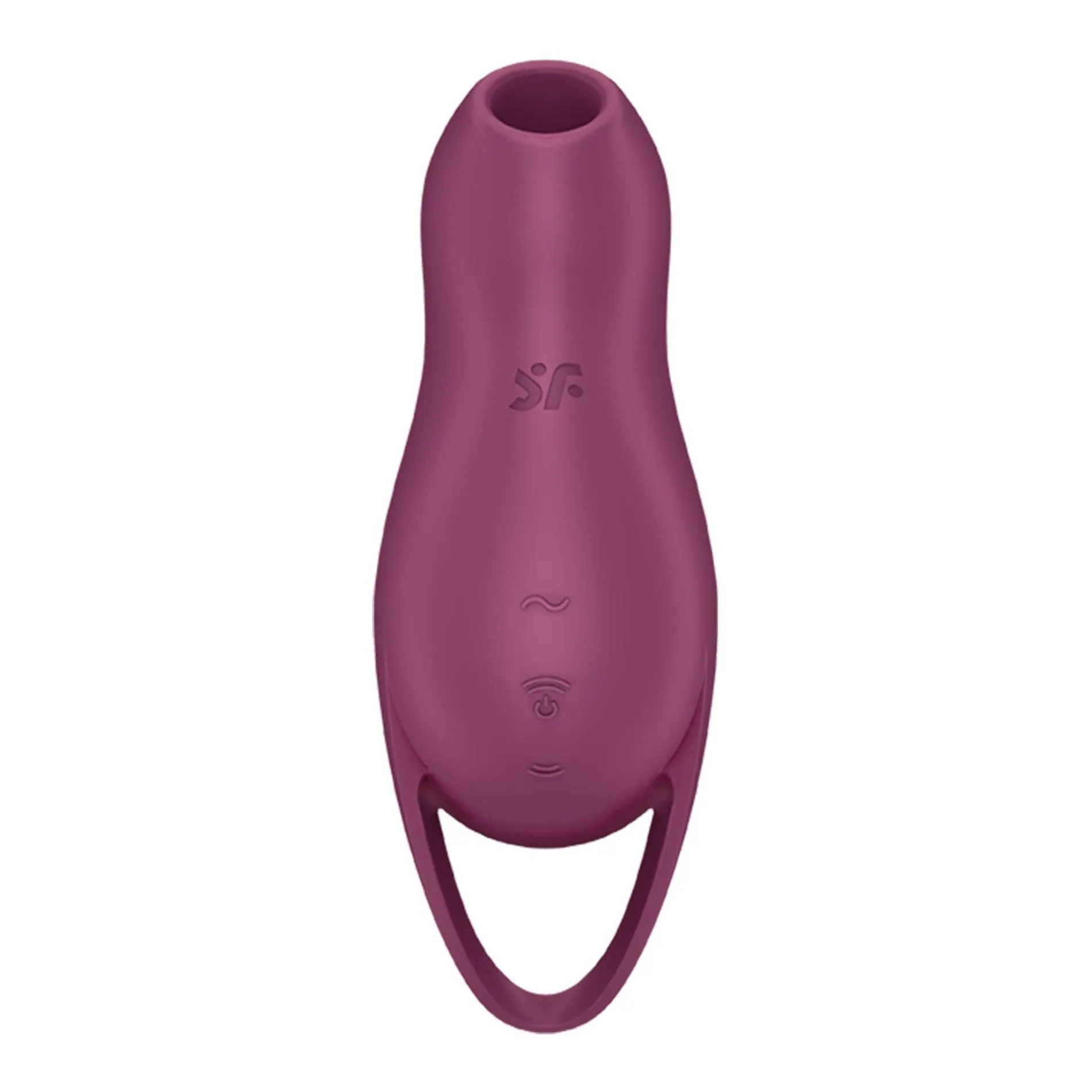 Satisfyer Pocket Pro 1 - Bezdotykowy stymulator łechtaczki z wibracjami, Bordоwy, 13.9 cm