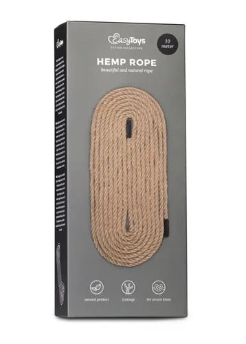 Веревка для бондажа EasyToys Hemp Bondage Rope, 10 м (коричневый)