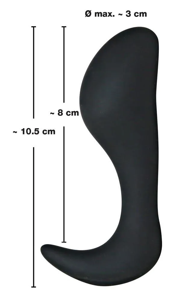 Black Velvets Medium Plug - Korek analny, Czarny, 10, 5 cm