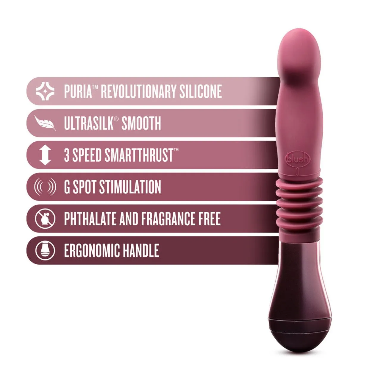 Blush Temptasia Trixie - Wibrator, Bordоwy, 25.4 cm
