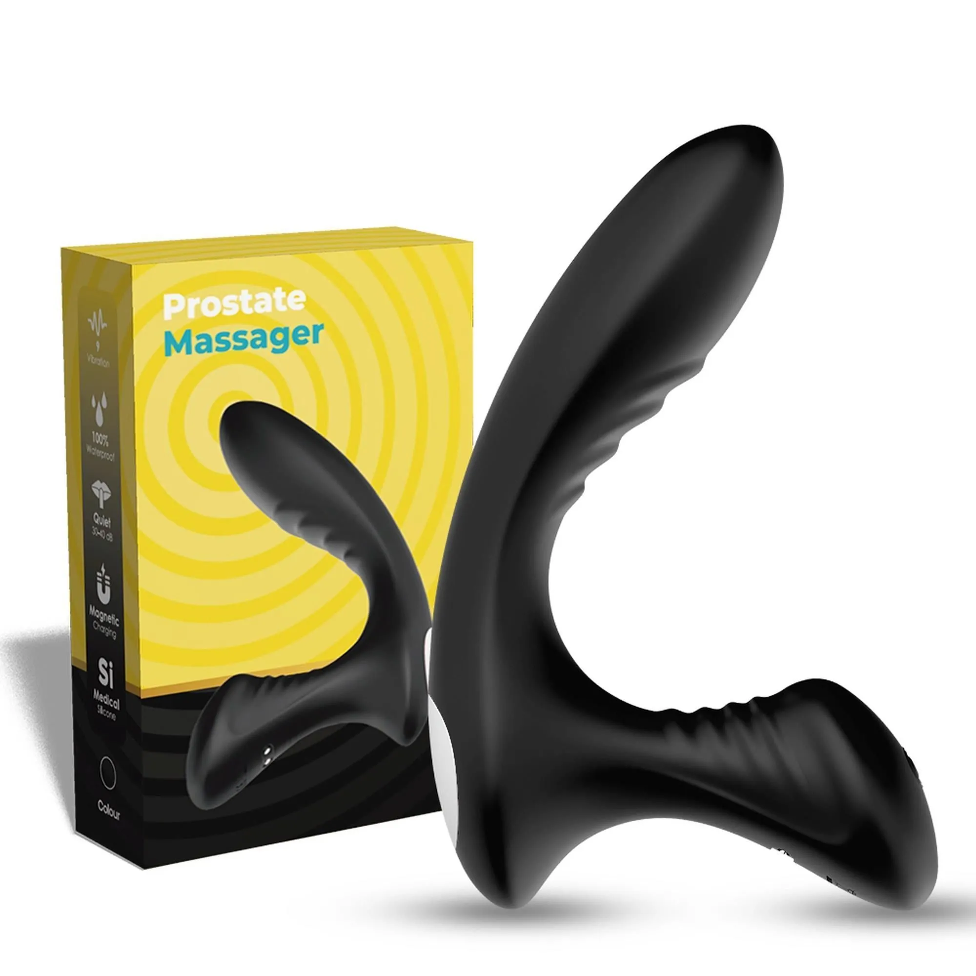 B - Series Joy Storm - Stymulator prostaty, Czarny, 15 cm