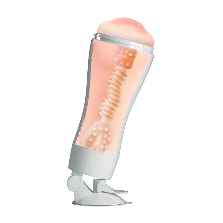 Crazy Bull Flora Vibrating 12 functions - Masturbator, W kolorze cielistym, 28.3 cm