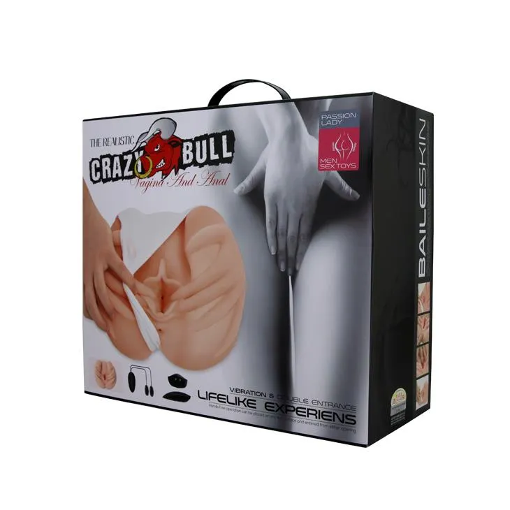 Мастурбатор Crazy Bull Realistic Vagina and Anal Vibrating (телесный)