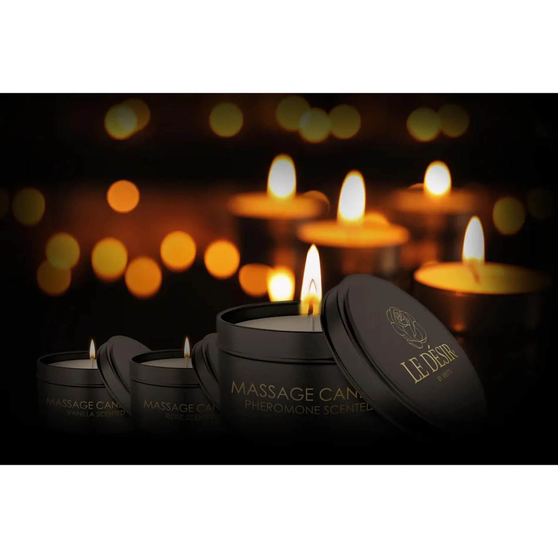 Масажна свічка Le Desir Erotic Massage Candle Rose Scented, 100 г