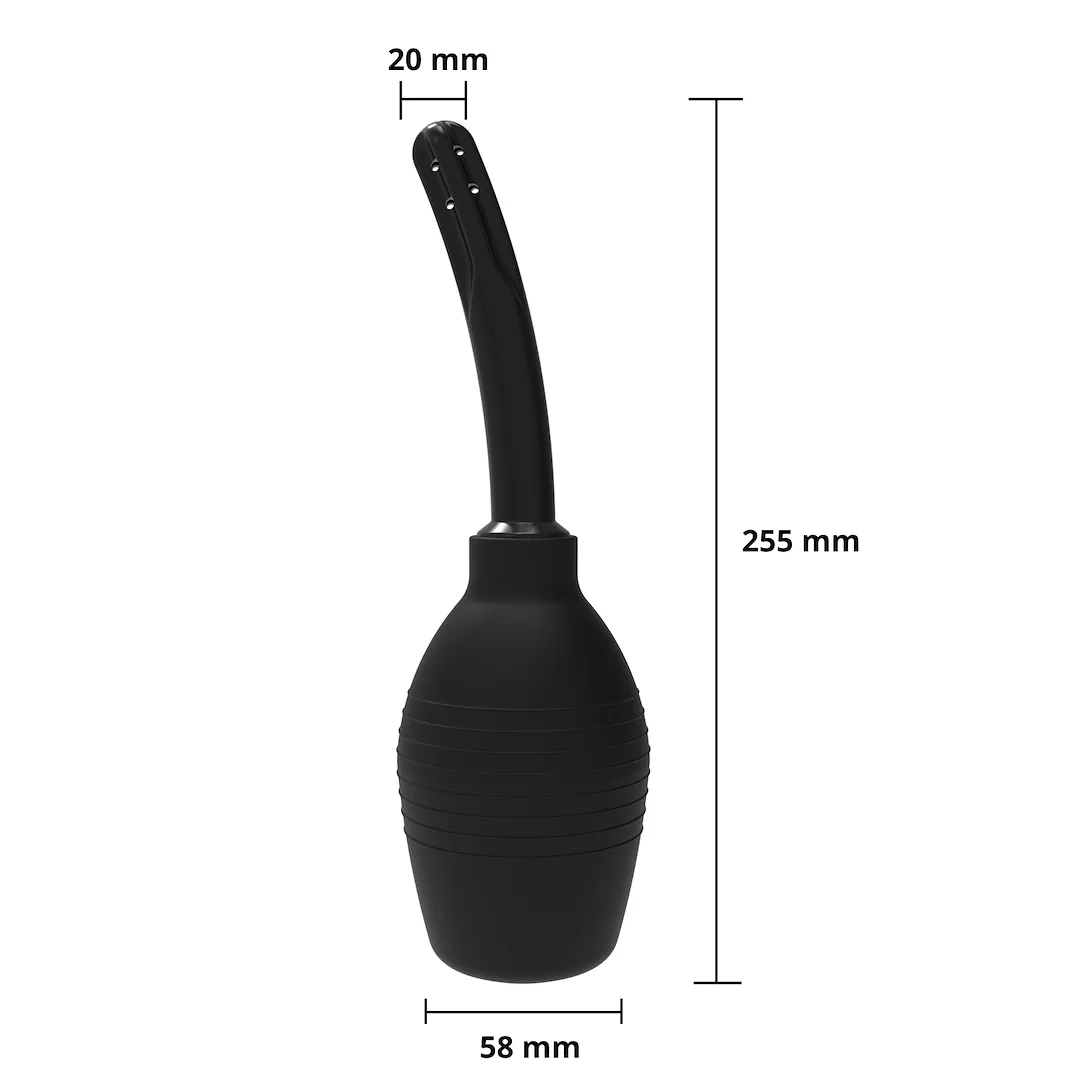 EROSPACE Wild Play C4 - Prysznik analny, Czarny, 25.5 cm, 310 ml