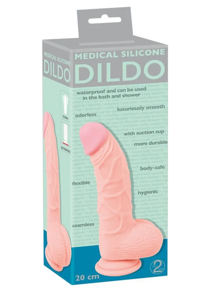 Фалоімітатор Orion Medical Silicone Dildo, 20 см (тілесний)
