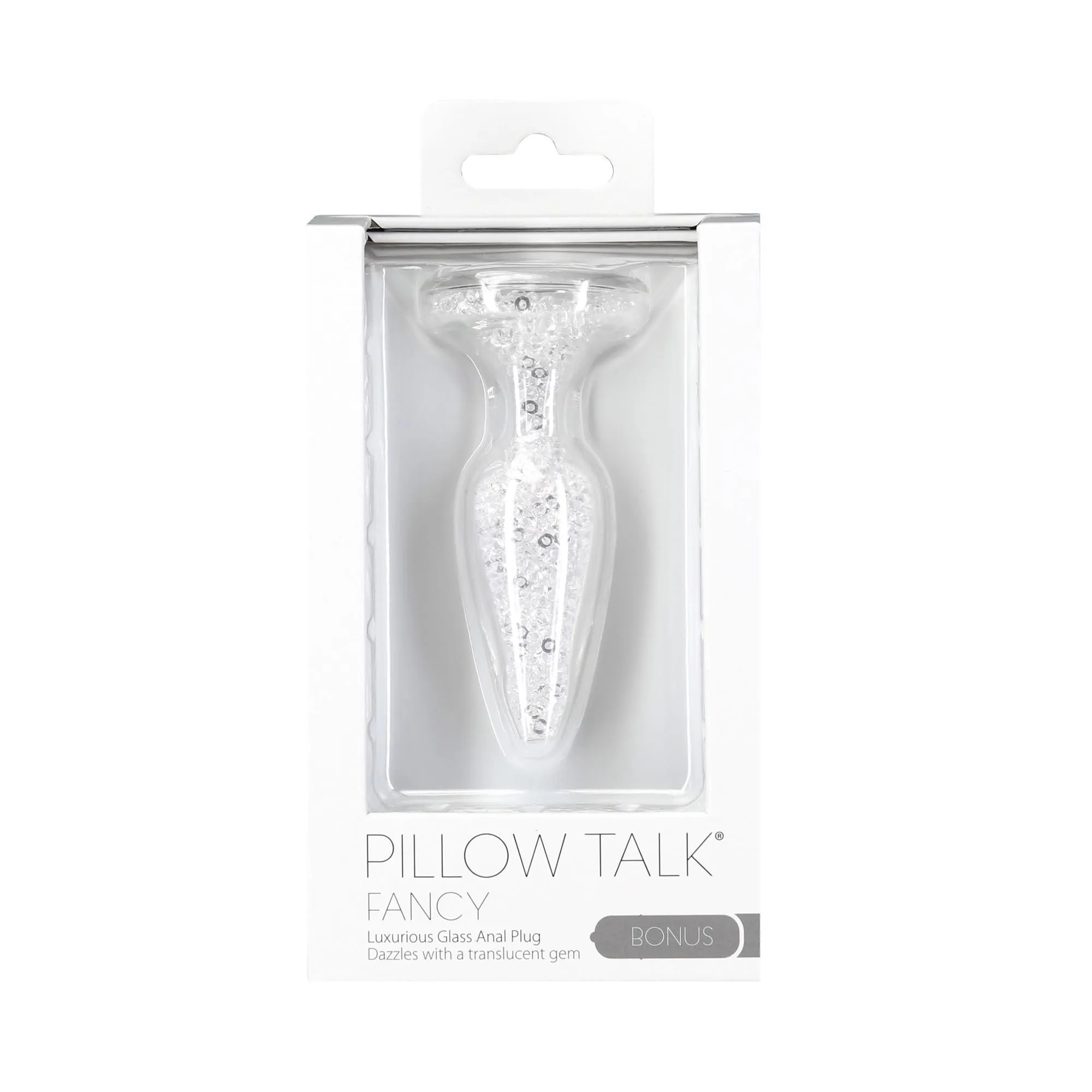 Анальна пробка Pillow Talk Fancy Luxurious Glass Anal Plug, 10.1 см (прозорий)