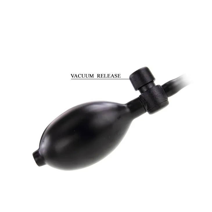 BAILE Bigger Joy Inflatable Penis - Wibrator analny, Czarny, 16 cm