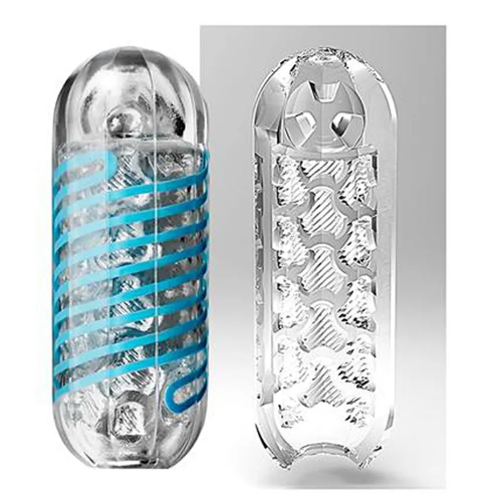Tenga Spinner Tetra - Masturbator, Niebieski, 13 cm