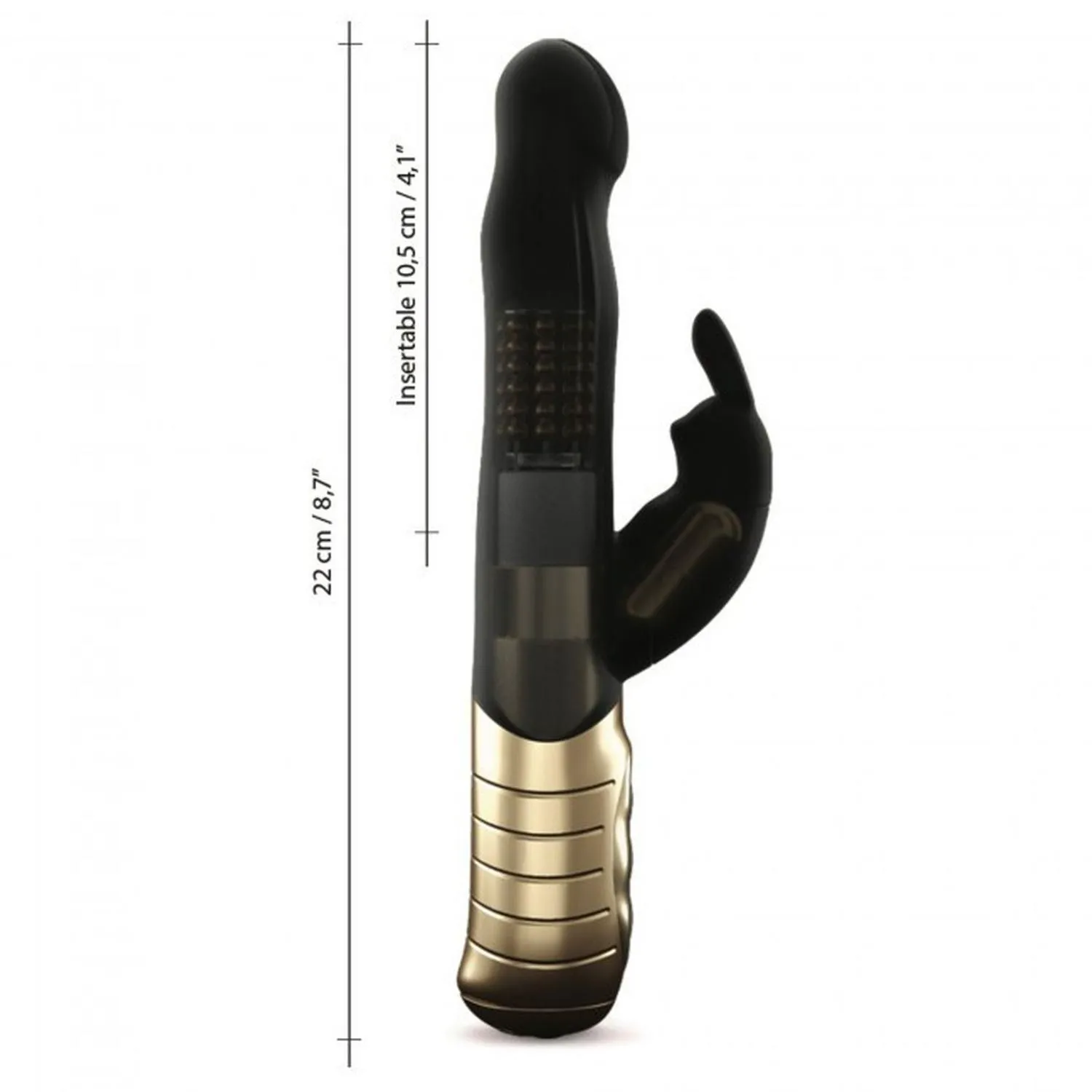 Вібратор-кролик Dorcel Baby Rabbit Gold 2.0, 22 см (чорний)