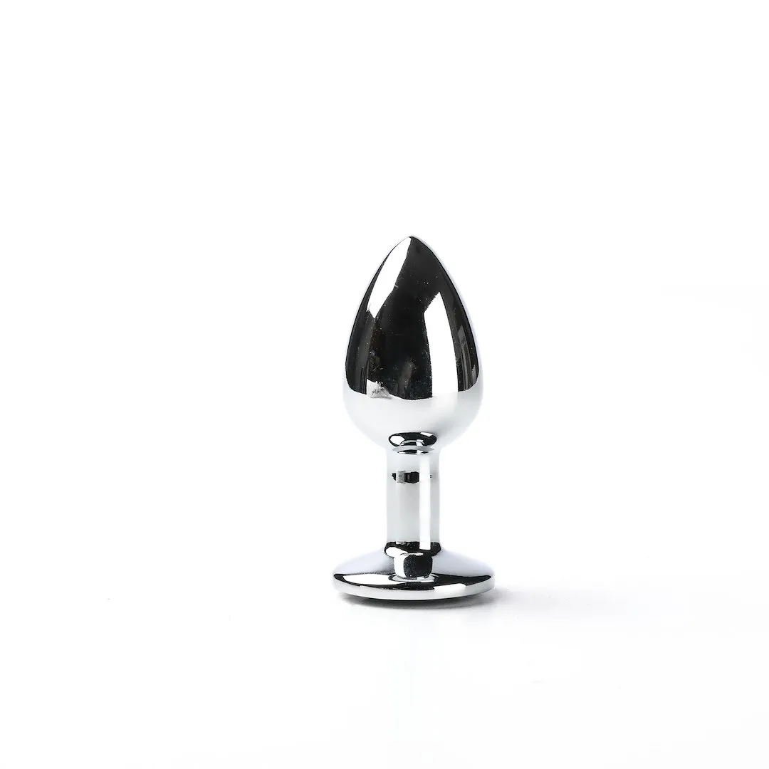 Анальная пробка с кристаллом Simply Pleasure S, 7 см (черный)