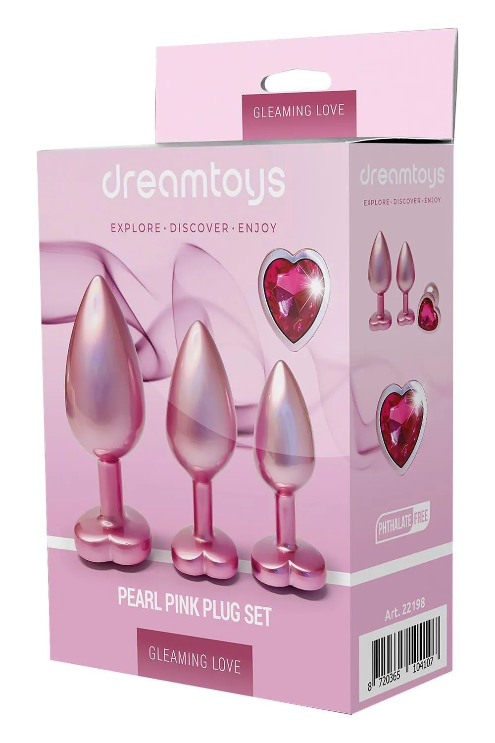 Набор анальных пробок Dream Toys Gleaming Love Set, 3 шт (розовый)