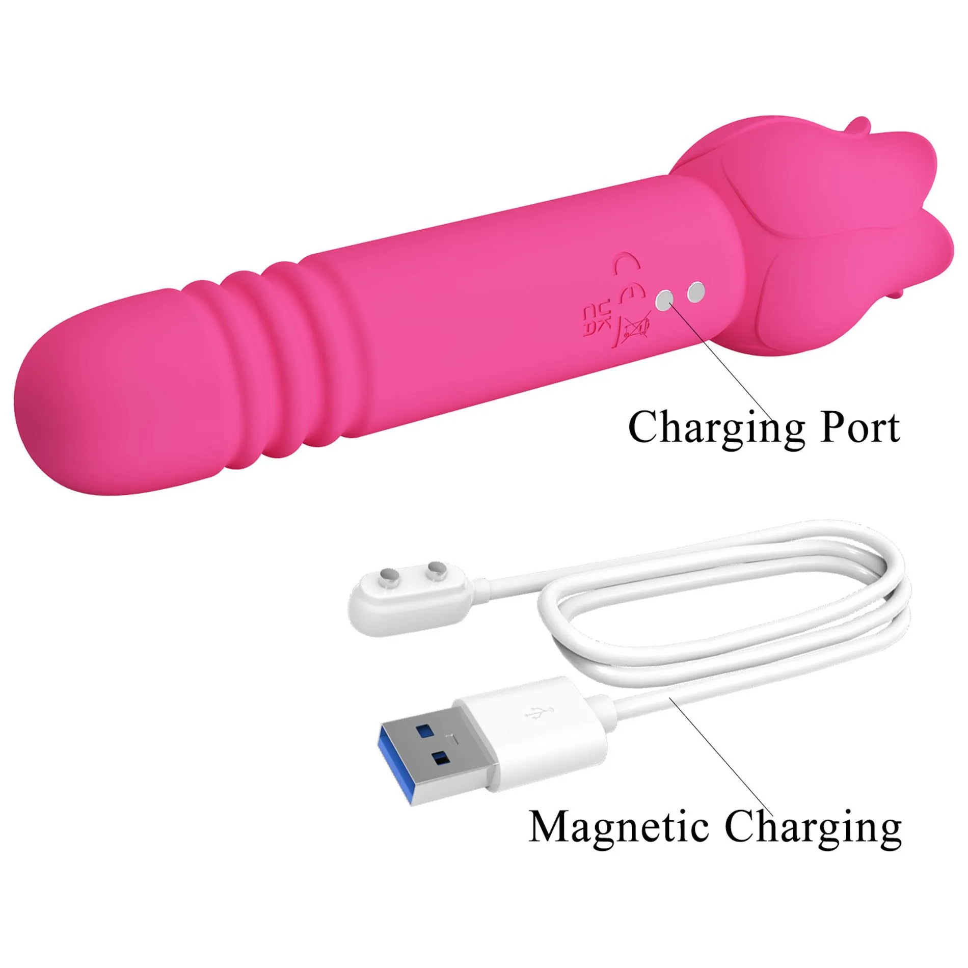 Вибратор Pretty Love Chaley Dual-End, 16.2 см (розовый)