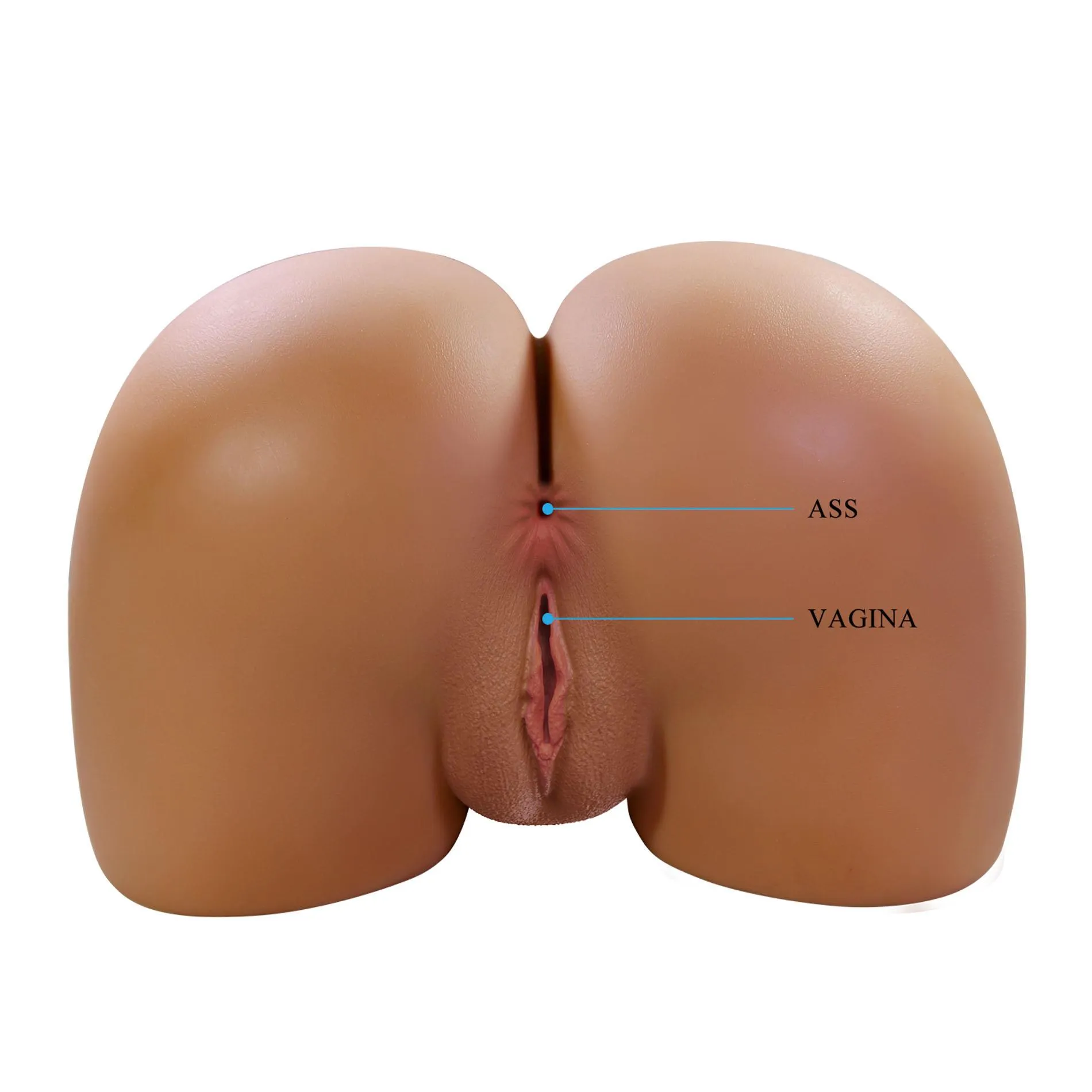 Crazy Bull Wendy Vagina & Anal - Masturbator realistyczny z wibracjami, Brązowy, 34 cm
