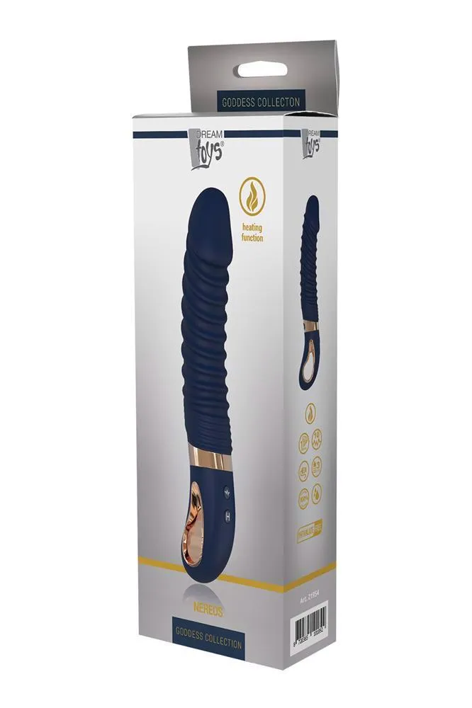 Dream Toys Goddess Collection Nereos - Wibrator, Niebieski, 23 cm