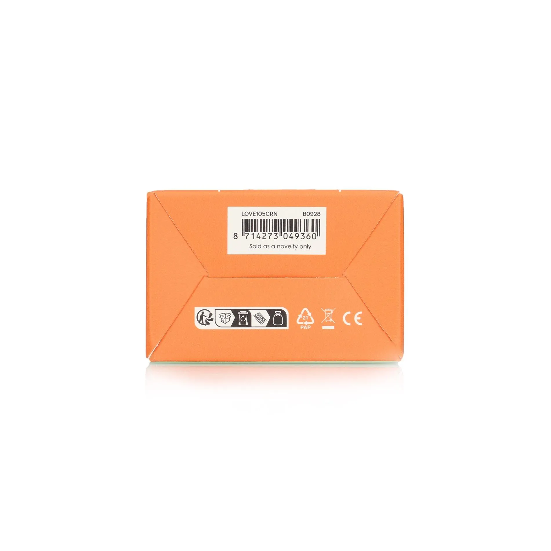 Вибратор Loveline Ribbed Mini, 12 см (зеленый)