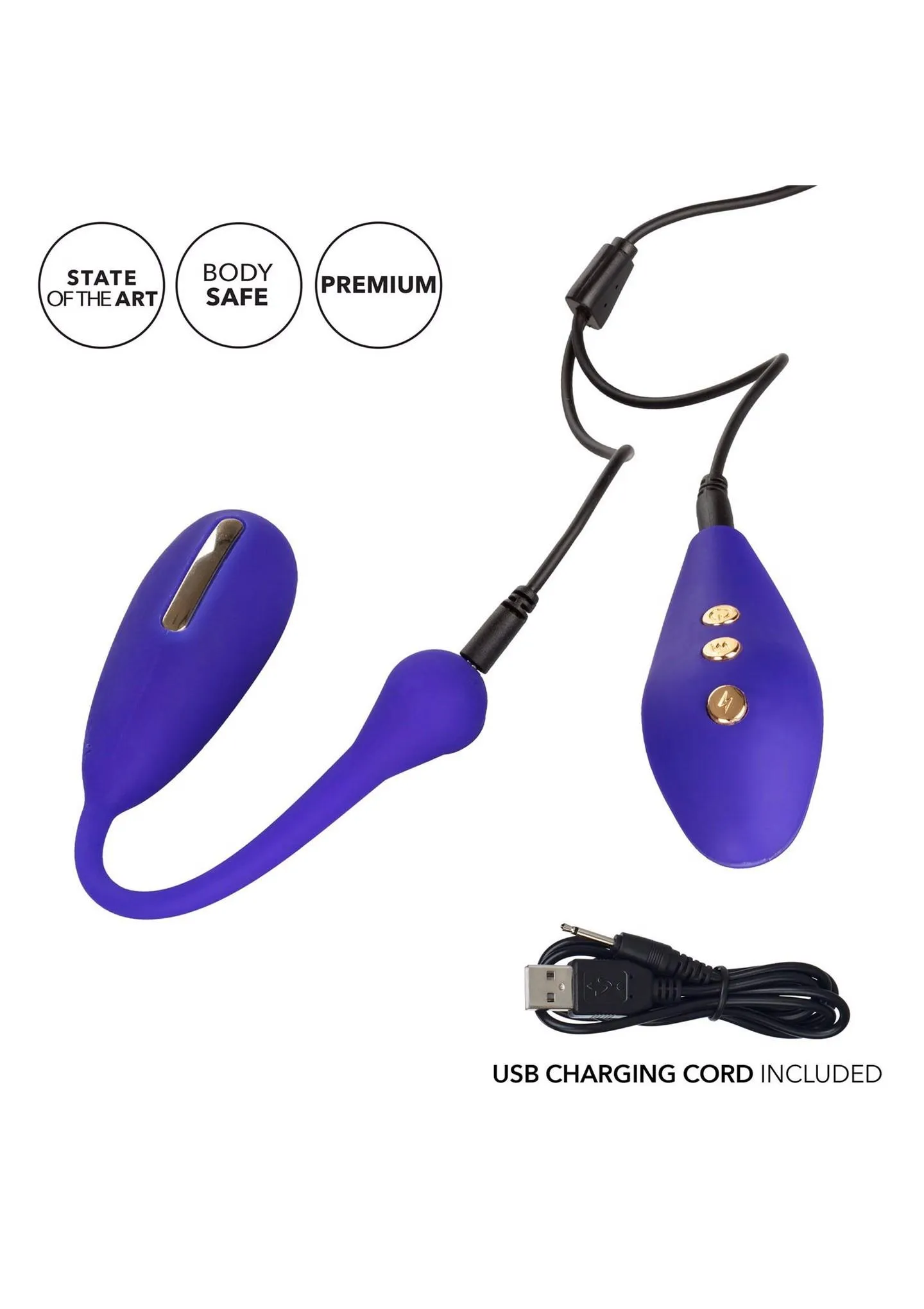 Виброяйцо Calexotics Estim Remote Kegel, 7.5 см (синий)