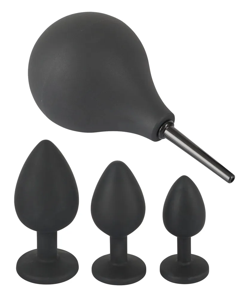 Набор для анальной стимуляции Orion Black Velvets Anal Kit, 4 шт (черный)