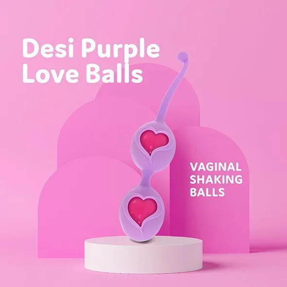 Вагинальные шарики FeelzToys Desi Love Balls, 16 см (фиолетовый)