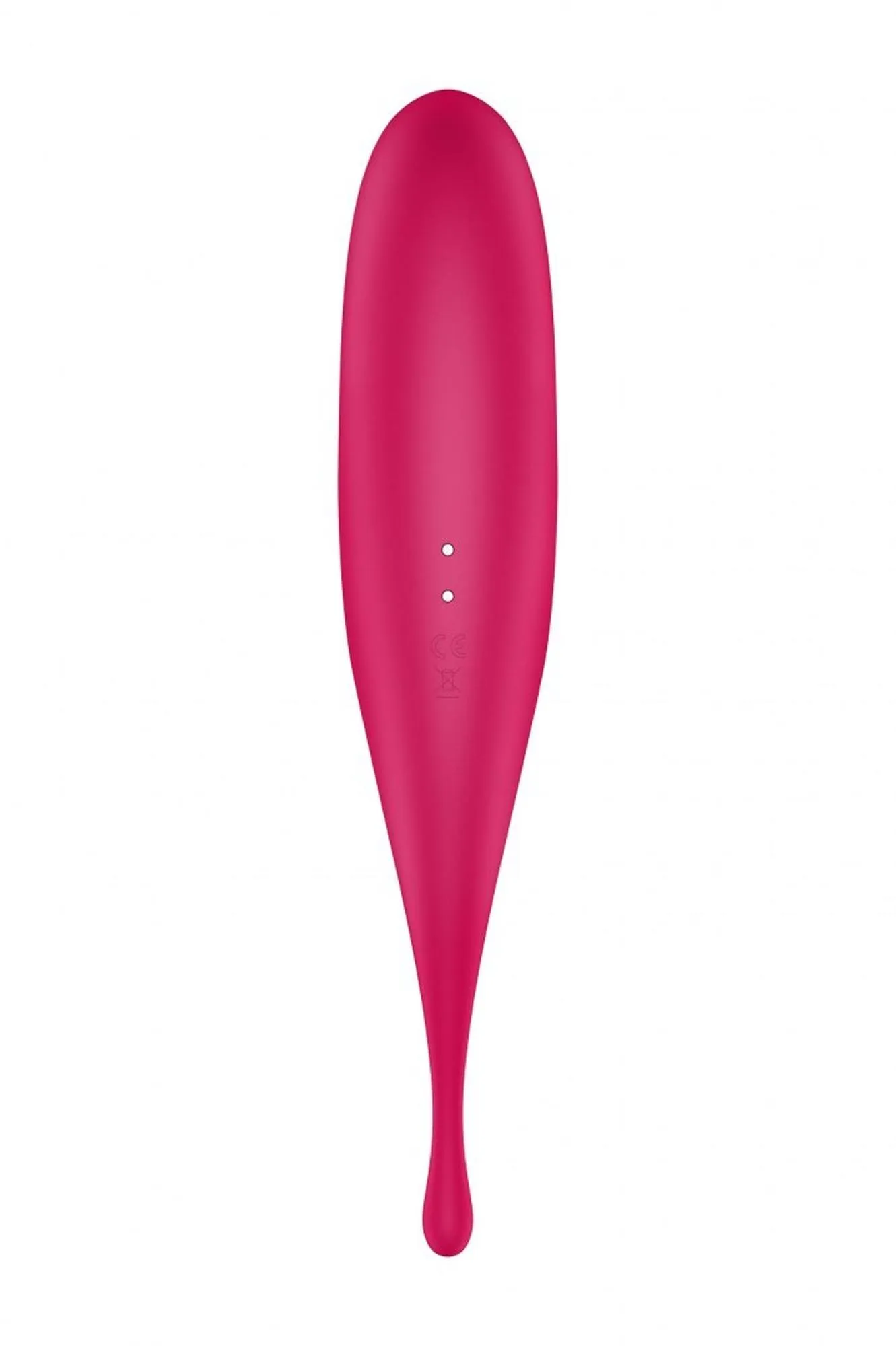 Satisfyer Twirling Pro - Bezdotykowy stymulator łechtaczki z wibracjami, Czerwony, 20 cm