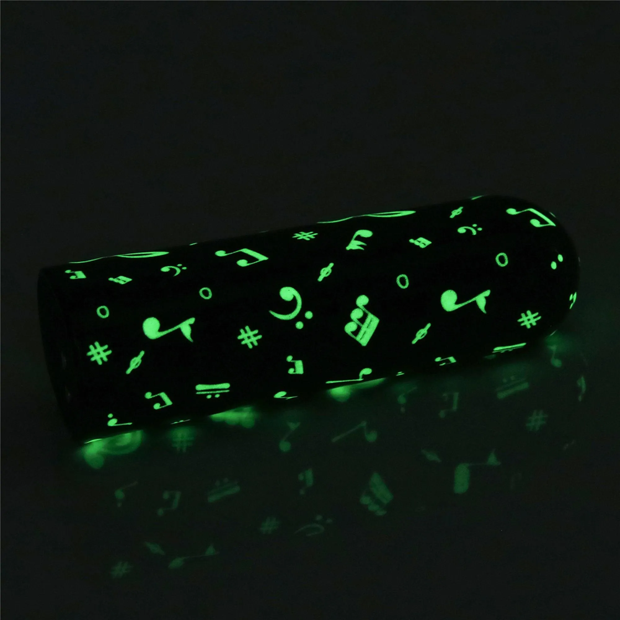 Вибратор для клитора LoveToy Music Massager Glow In The Dark, 8,5 см (черный)