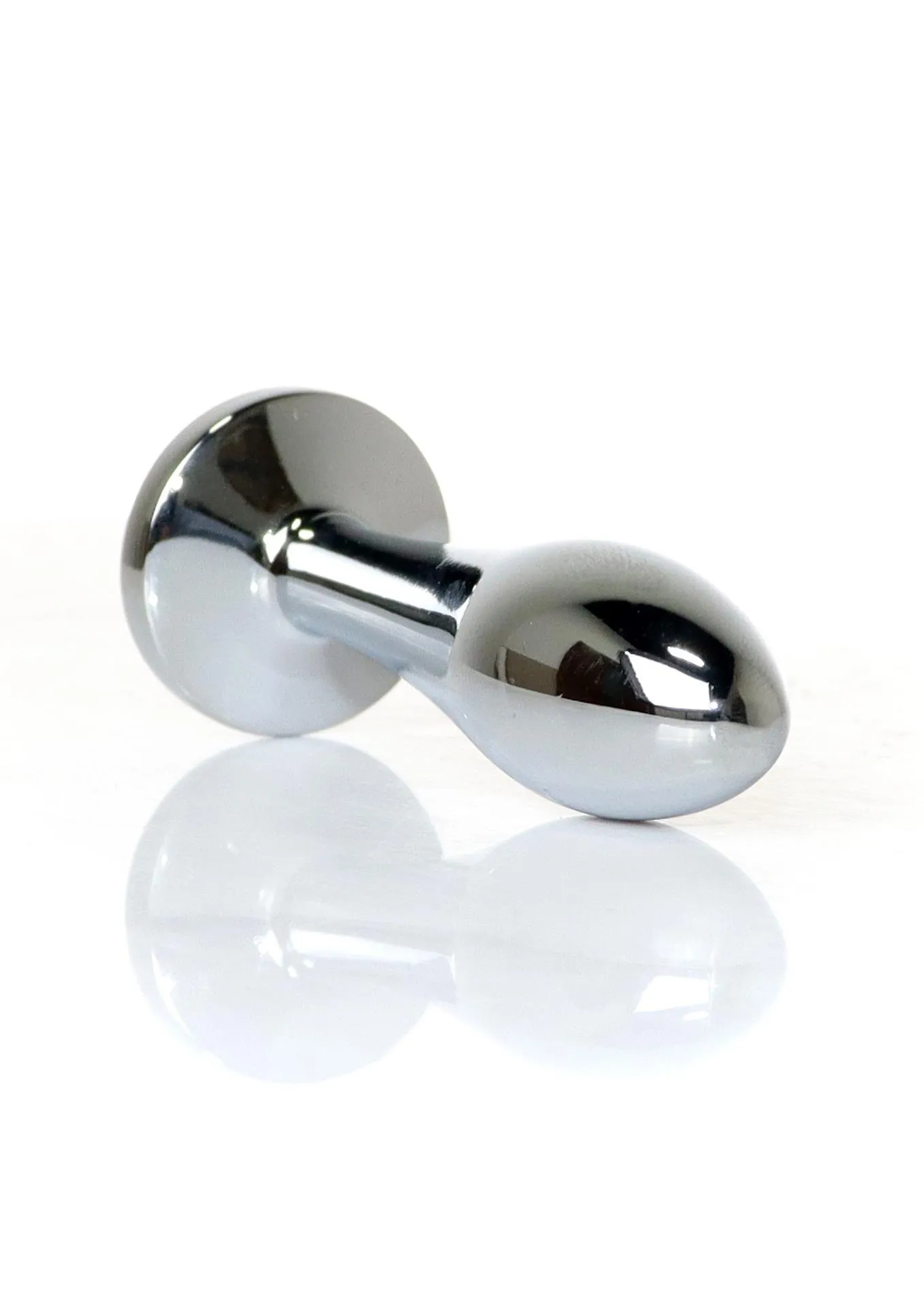 B - Series HeavyFun Jewellery Silver Plug Clear S - Korek analny, Przezroczysty, 7.7 cm, S