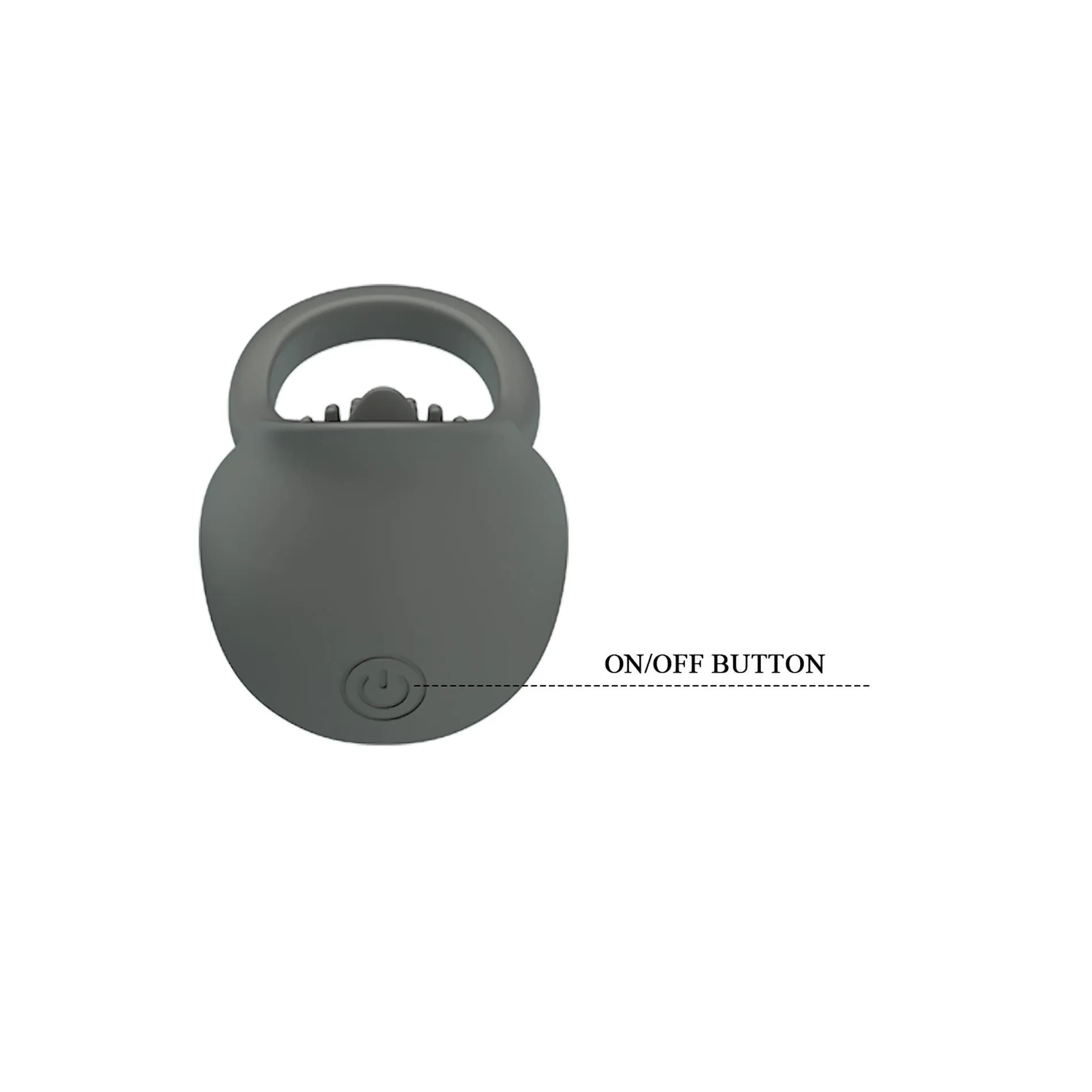 Віброкільце Pretty Love Master Ring, 8 см (сірий)