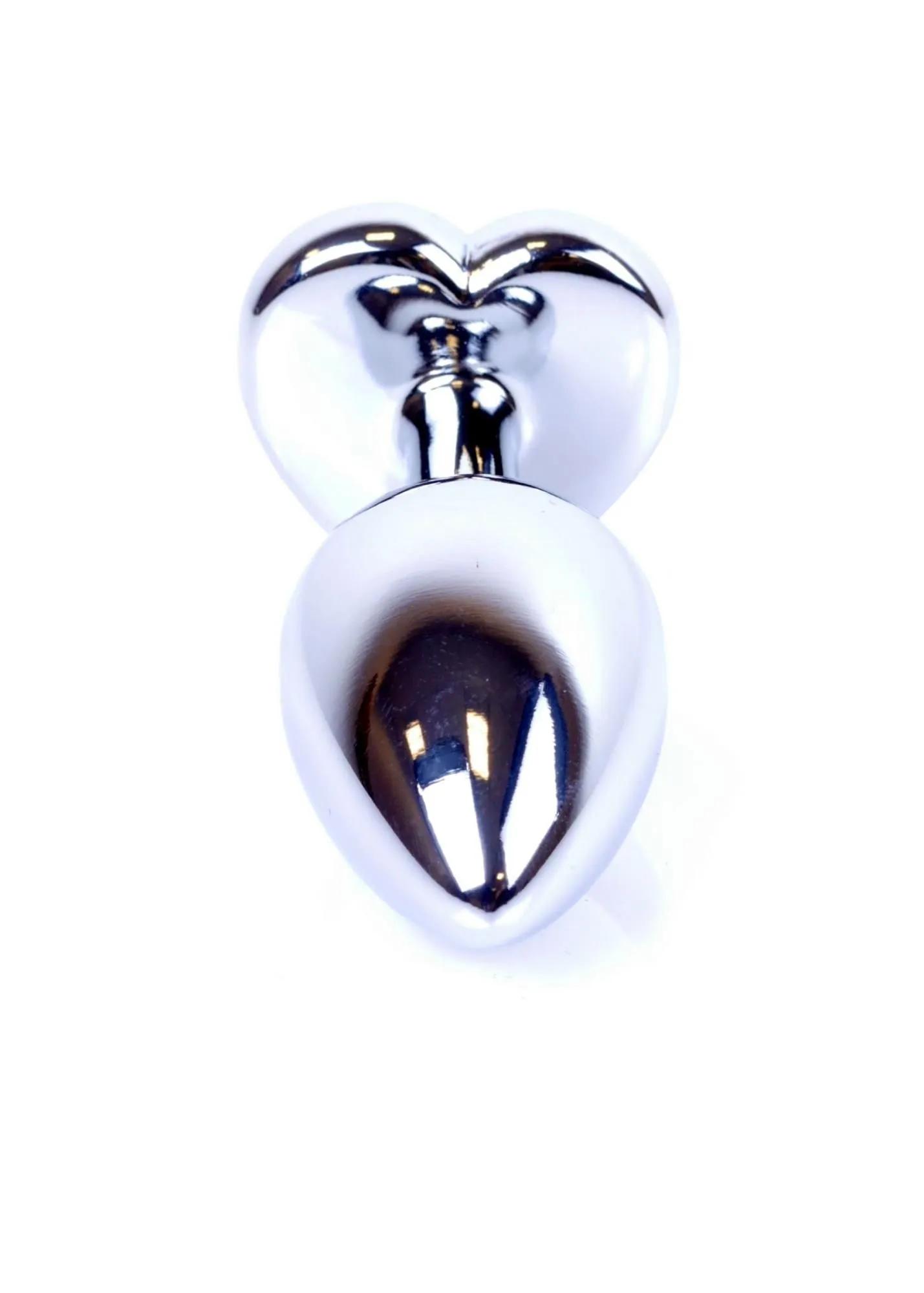 Анальная пробка B - Series HeavyFun Jewellery Silver Heart, 7 см (черный)