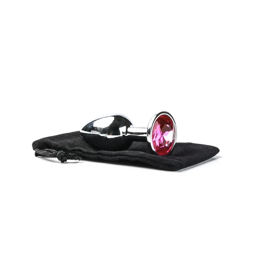 Анальная пробка с кристаллом Simply Pleasure S, 7 см (розовый)