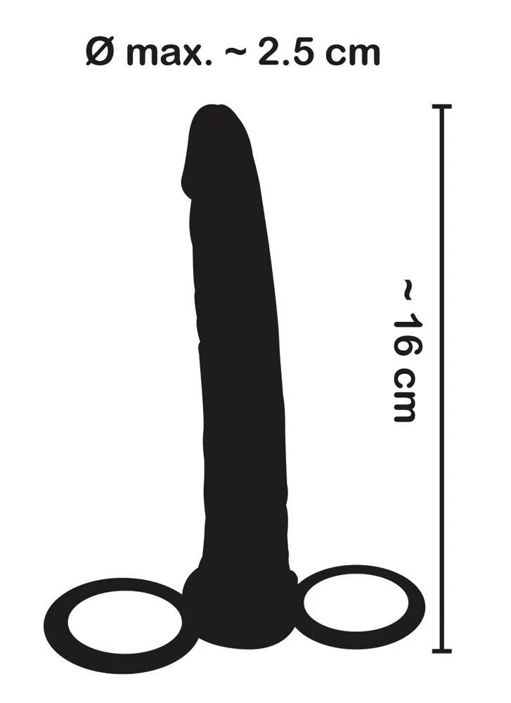 You2Toys Anal Special - Nakładka na penisa do podwójnej penetracji, Czarny, 16 cm