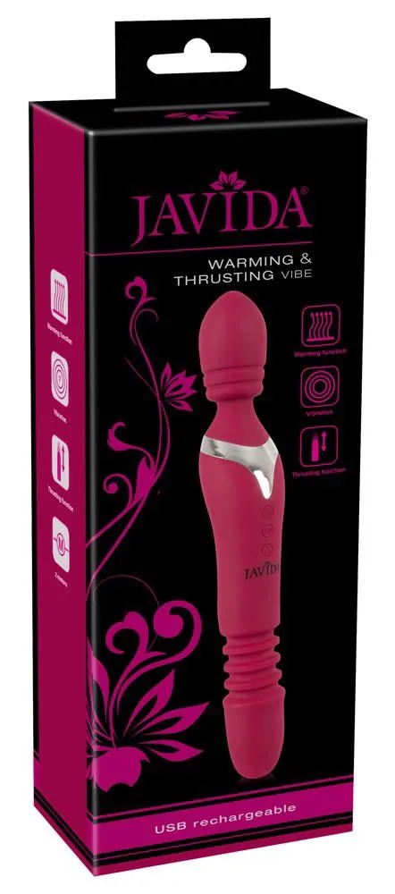 Вибратор Javida Warming & Thrusting Vibe, 27 см (розовый)