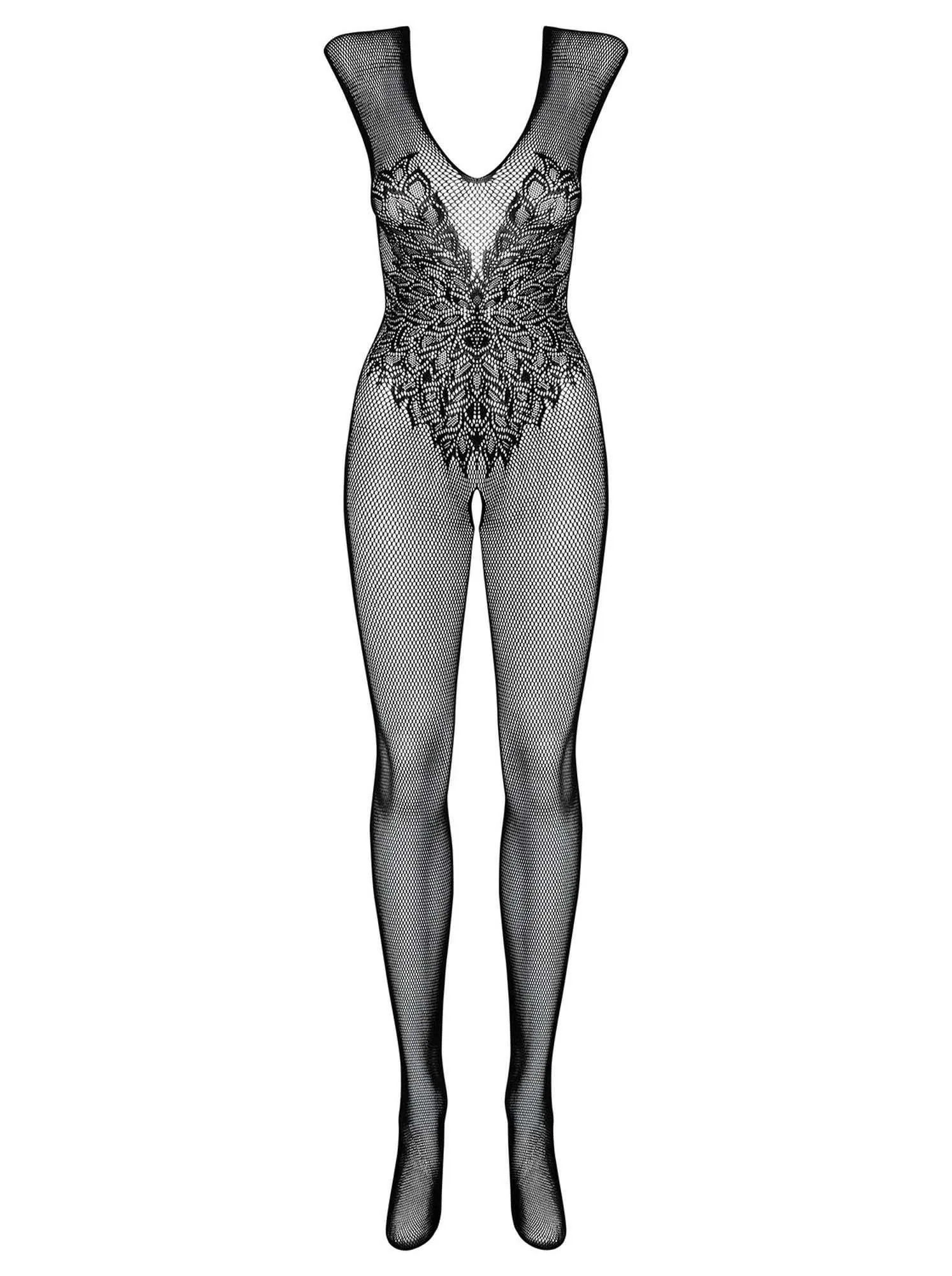 Комбинезон Obsessive N112, S-L (чёрный)