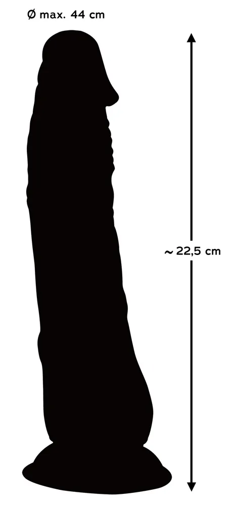 Фалоімітатор Crystal Clear Dildo, 22,5 см (мульти)
