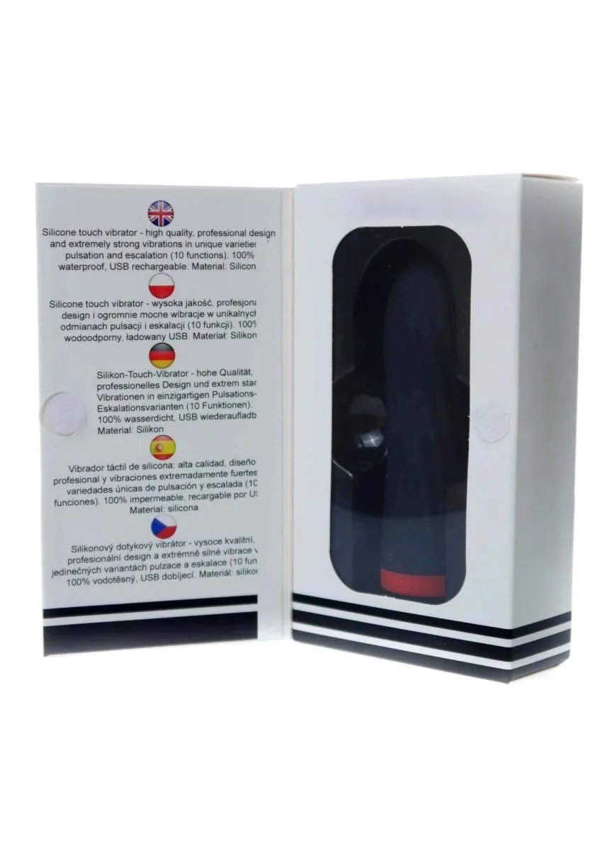 B - Series Magic Rechargeable Silicone Touch - Wibrator, Czarny, 8.5 cm