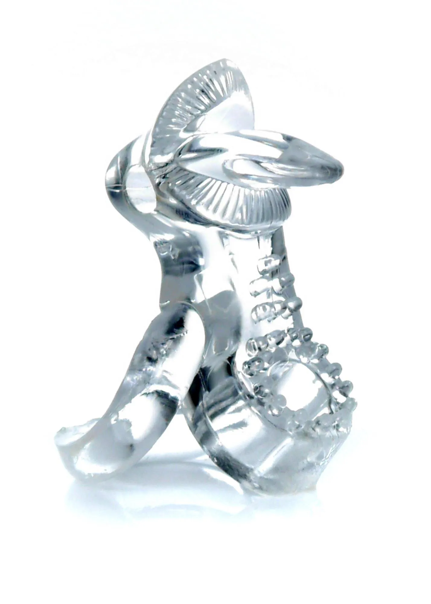 Виброкольцо B - Series EasyLove Tongue Vibro CockRing, 9.5 см (прозрачный)