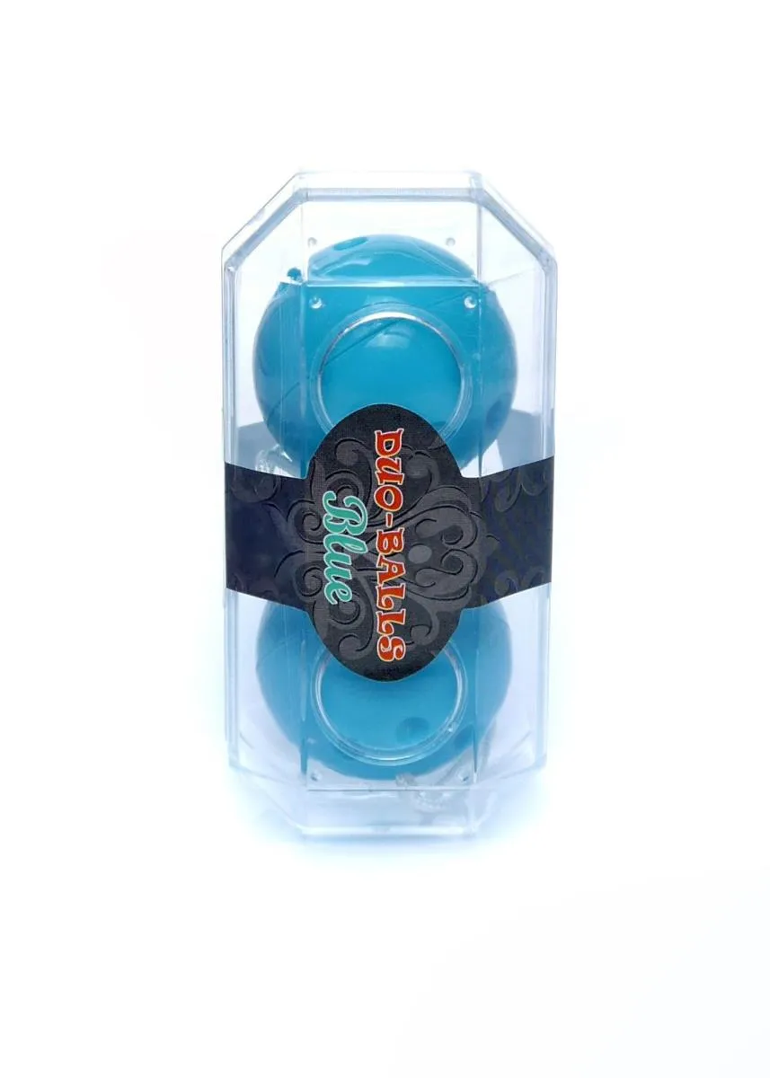 Boss Series Duo Balls - Kulki gejszy, Niebieski, 21 cm