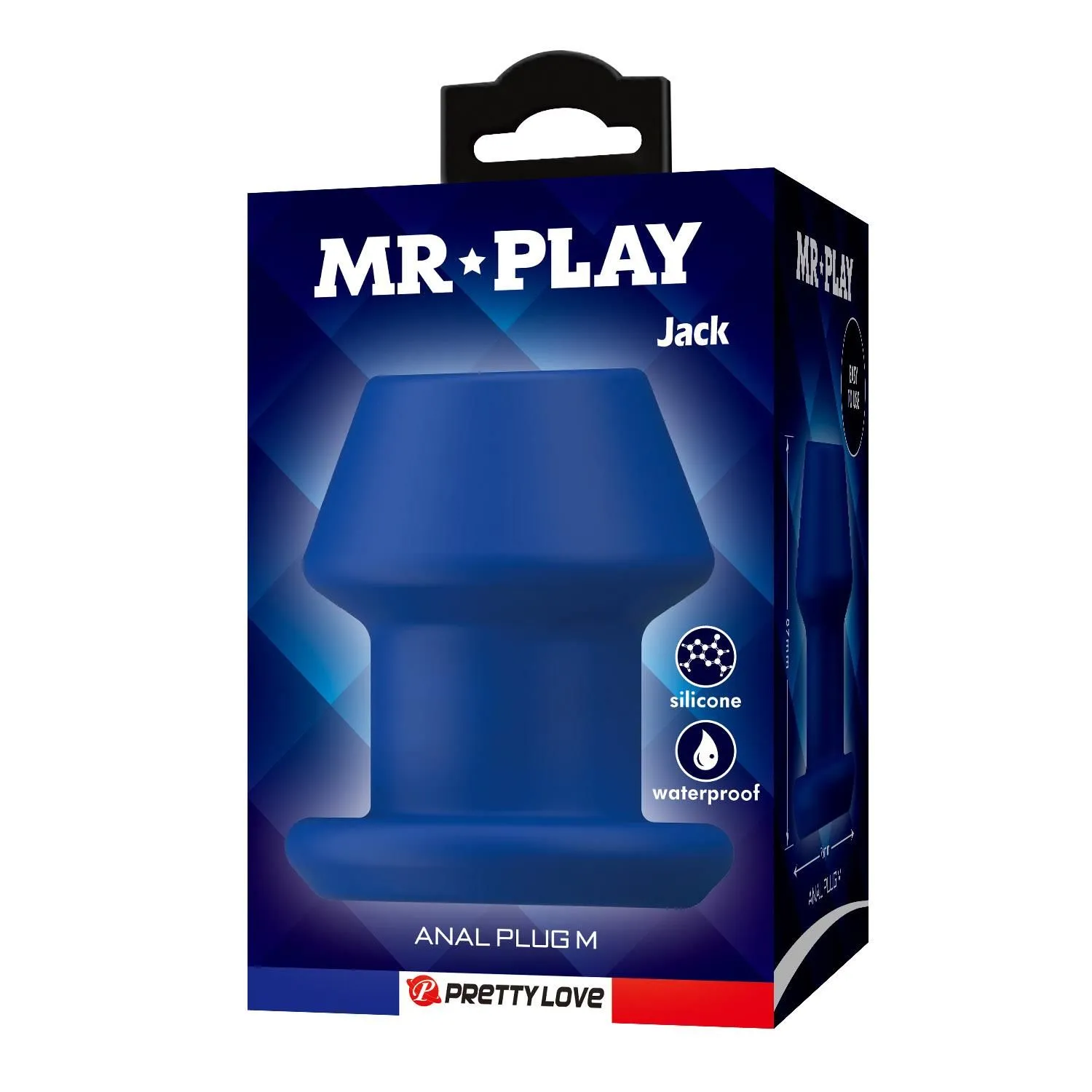Анальный тоннель Mr. Play Jack M, 8,7 см (синий)