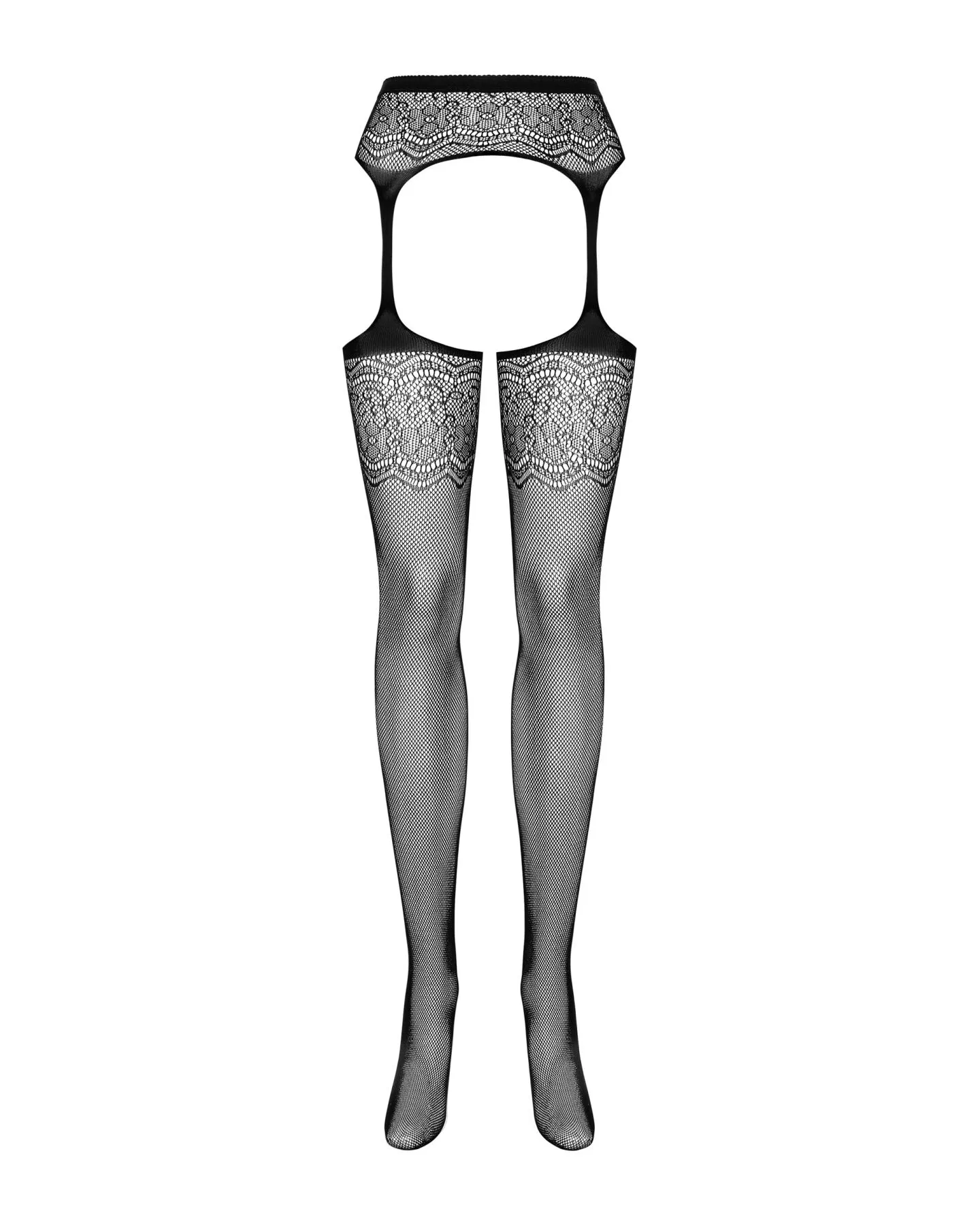 Чулки Obsessive Garter Stockings S207, S/M/L (черный)