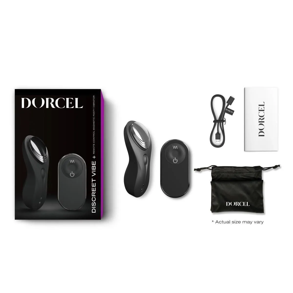 Dorcel Discreet Vibe+ - Wibrator do majtek, Czarny, 9.3 cm