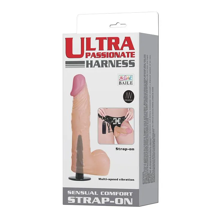 BAILE Sensual Comfort Strap-On - Strapon, W kolorze cielistym, 16.5 cm