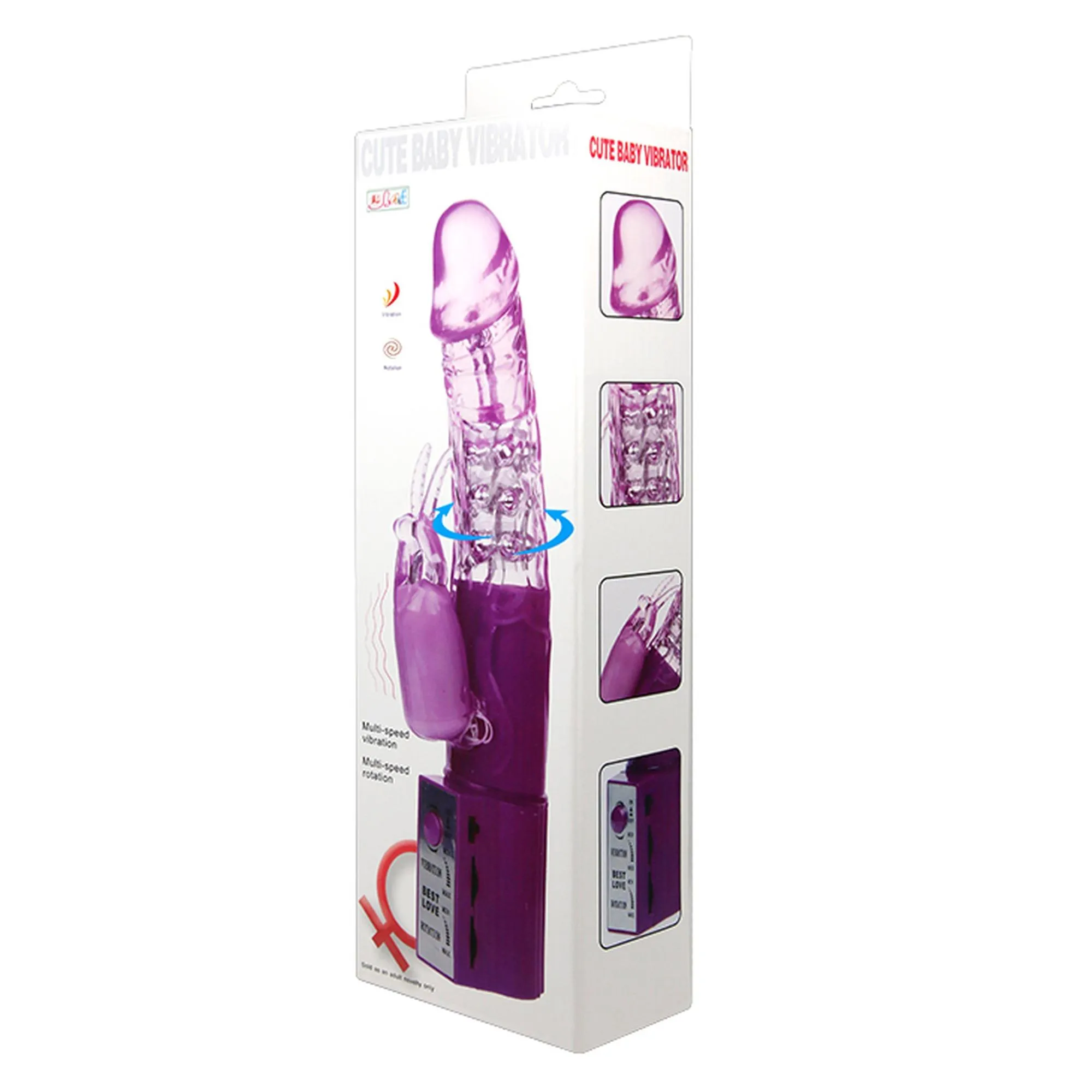 BAILE Cute Baby - Wibrator królik, Różowy, 25 cm
