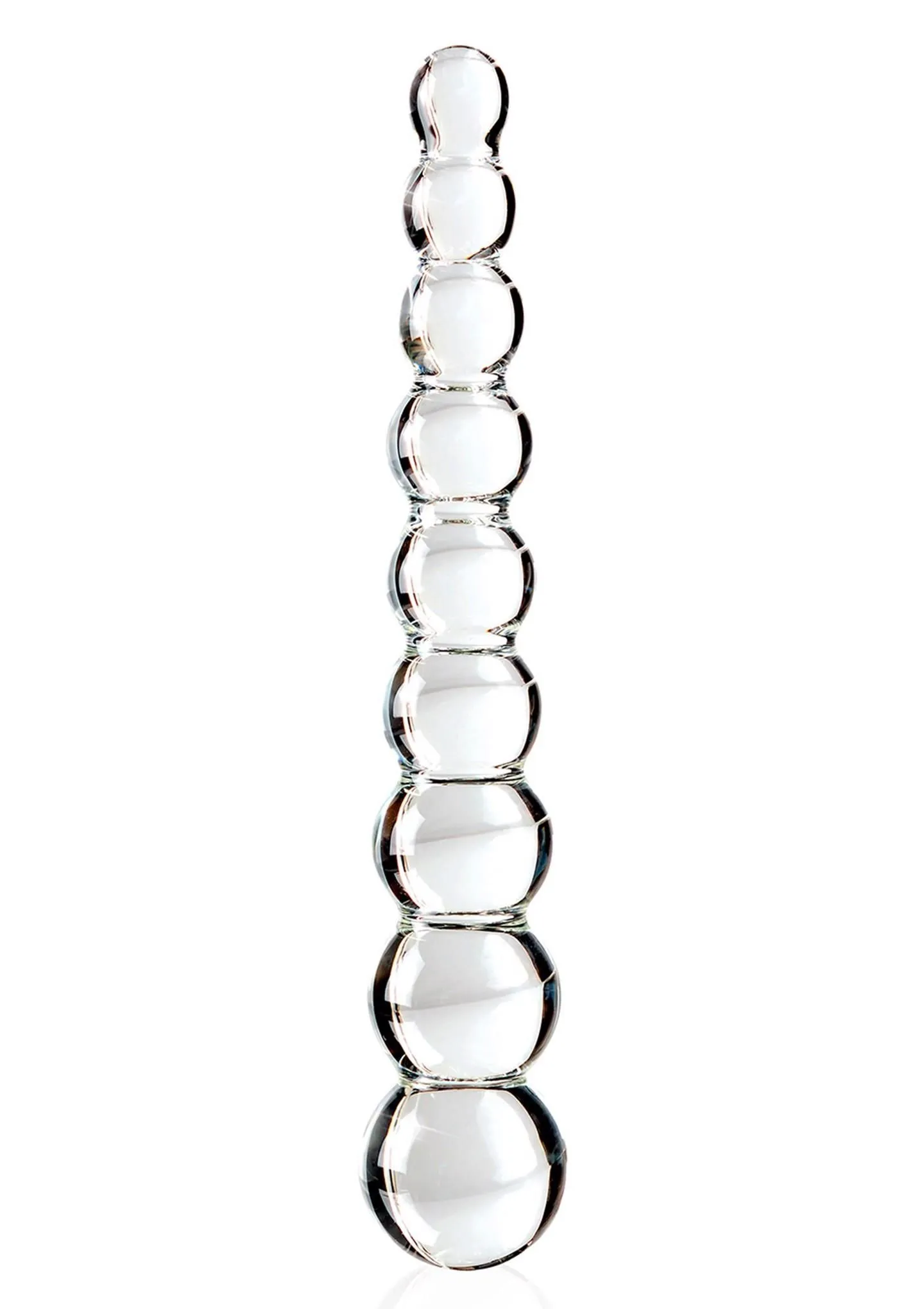 Скляне ділдо кулькове Icicles No.2, 21,5 см (прозорий)